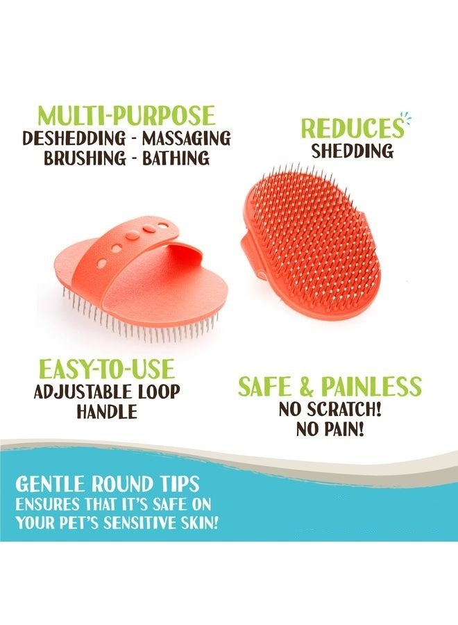 MOWKIT Paws Grooming Brush, 1 ct - Hand-Held Rubber Tipped Pin Brush for Dogs & Cats - Deshedding Dogs with Short Hair & Long Hair - Dog Grooming - Image 2